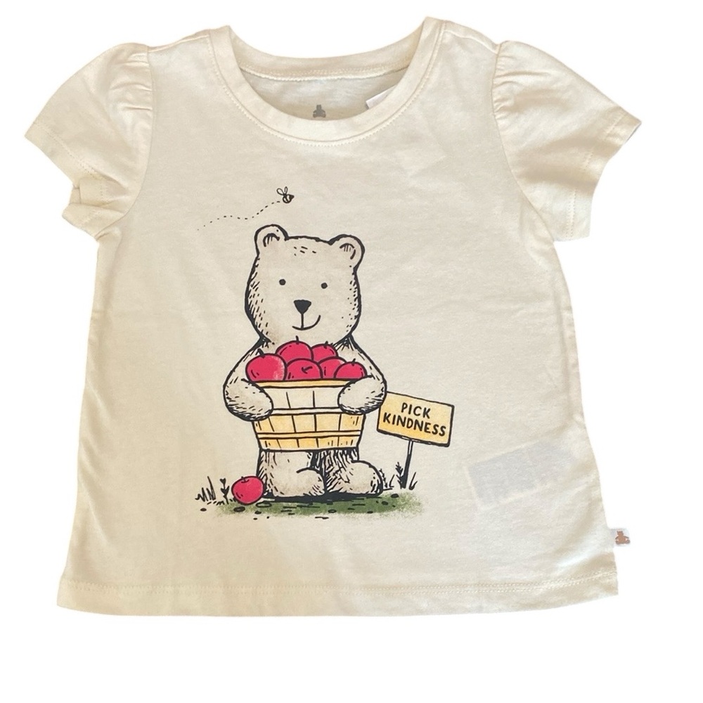 Baby Gap Cream Bear Graphic T-Shirt